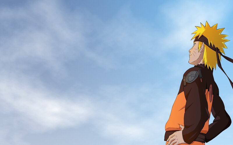 Naruto looking at the sky