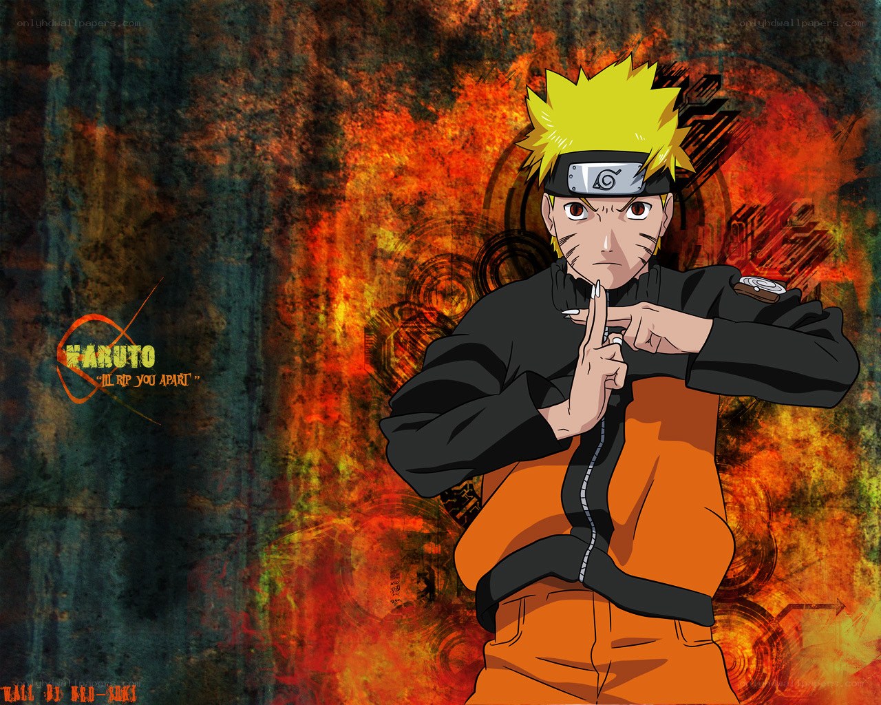 Naruto making a hand sign