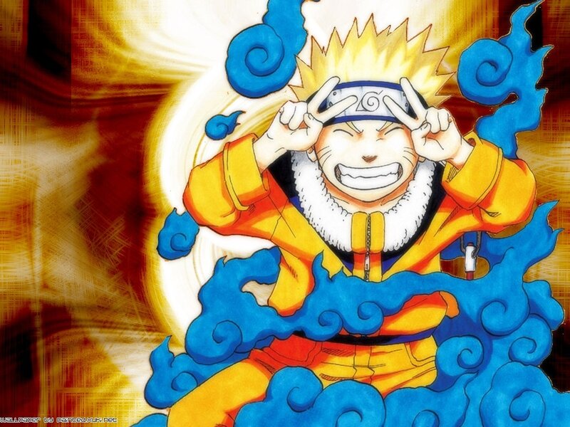 Naruto making a hand sign
