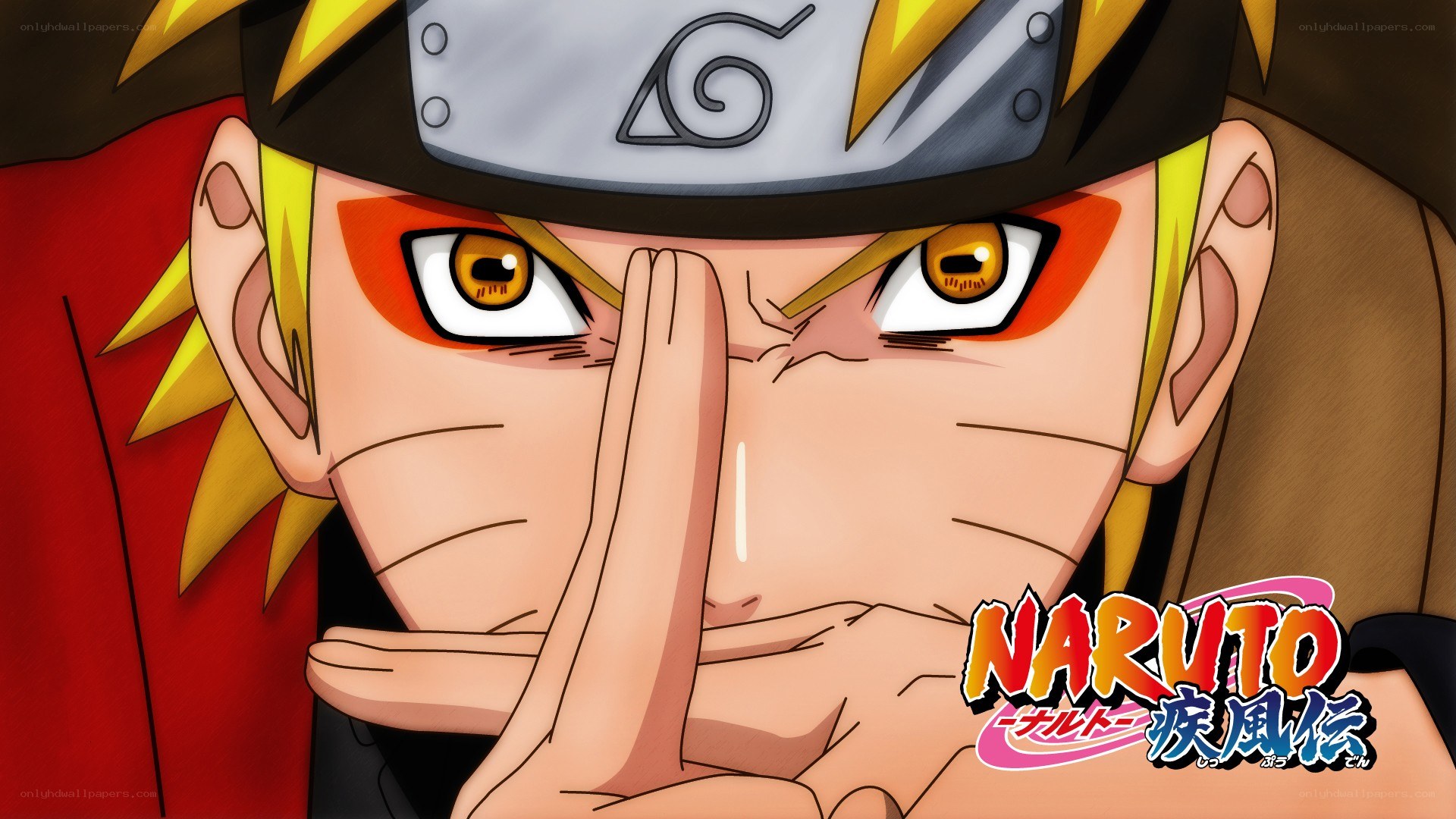 Naruto making a hand sign
