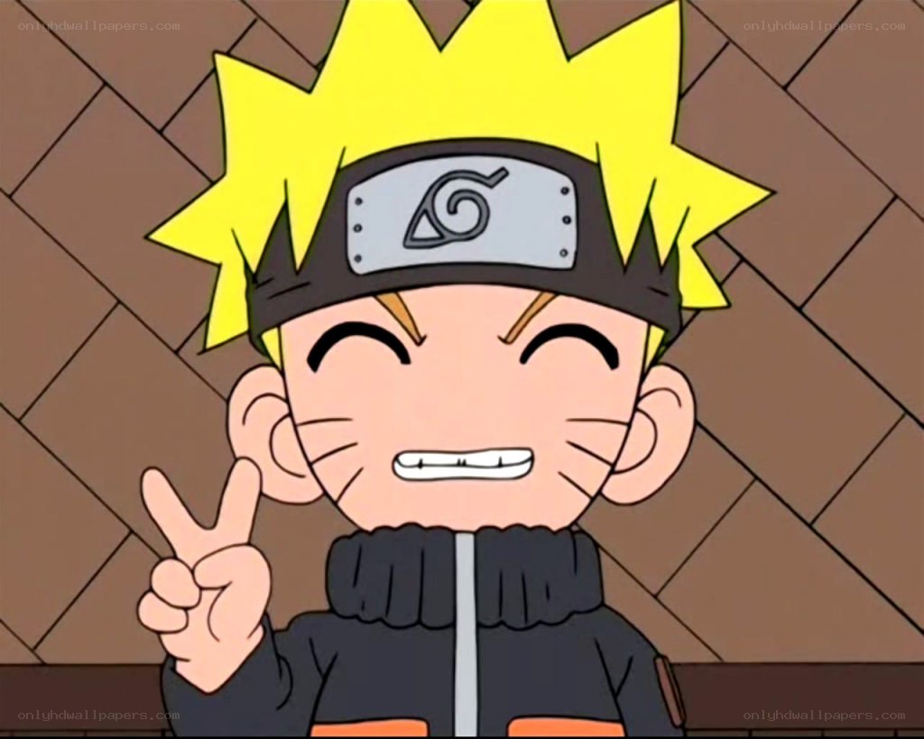 Naruto making a peace sign