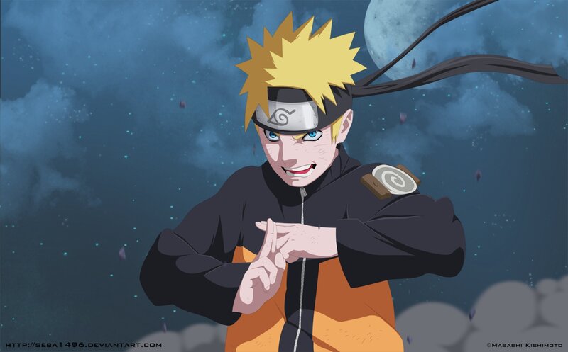 Naruto Making Hand Sign — Blue