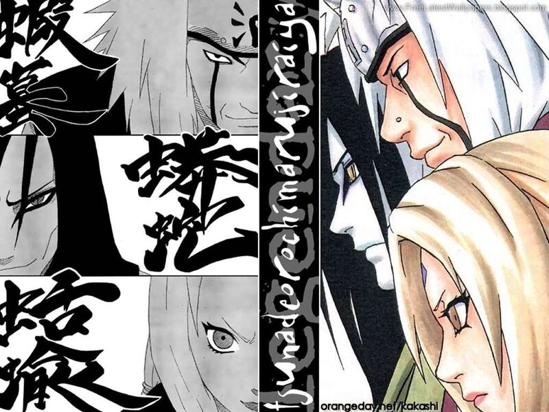 Naruto manga panel collage