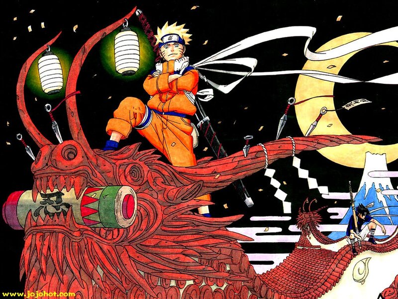 Naruto on a dragon