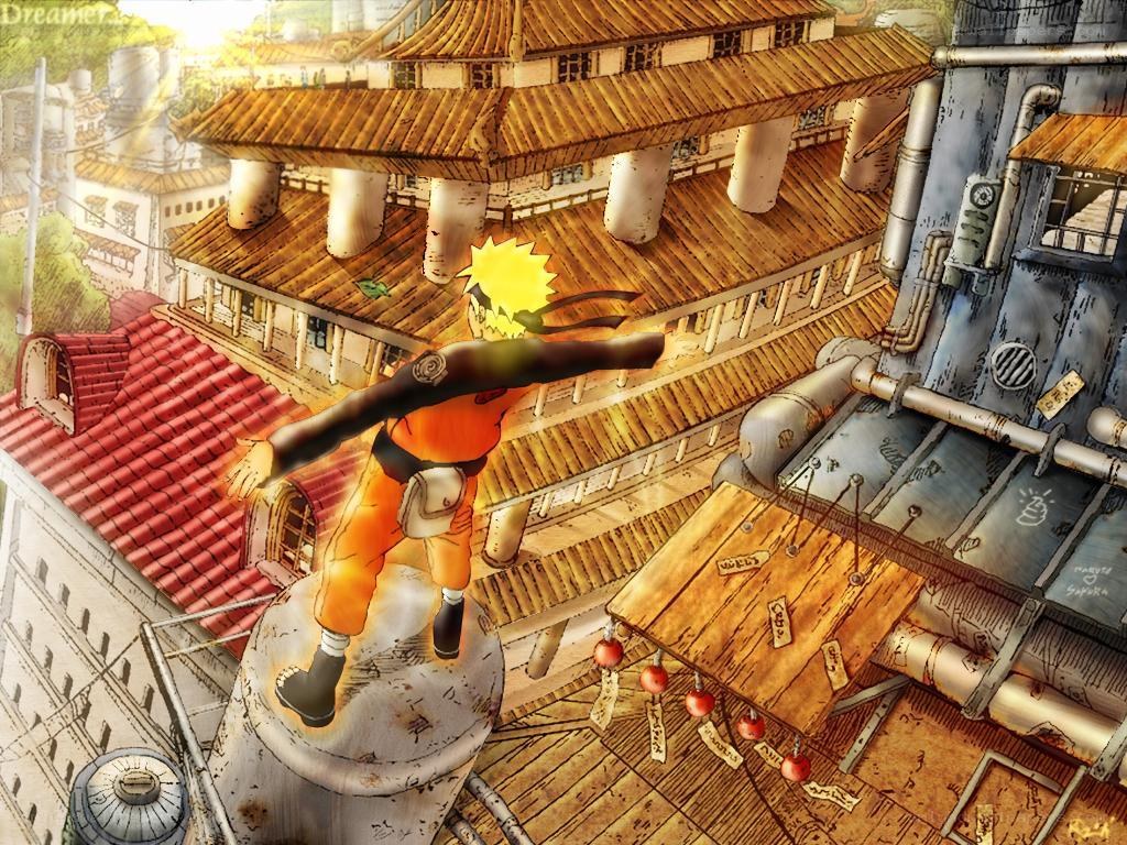 Naruto on a rooftop