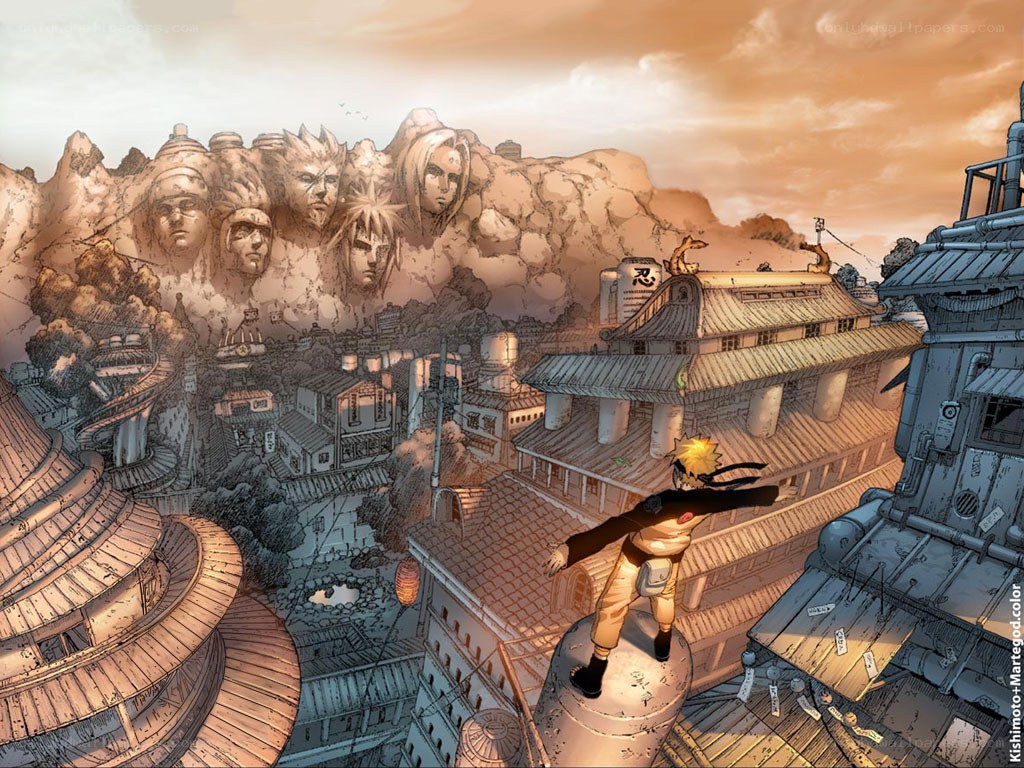 Naruto overlooking the village