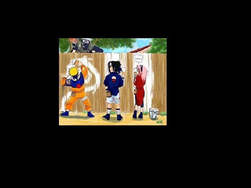 Naruto Painting a Fence