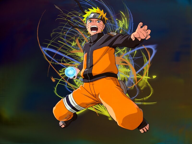 Naruto performing Rasengan