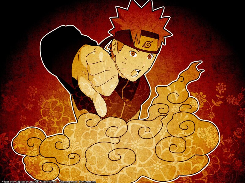 Naruto pointing forward