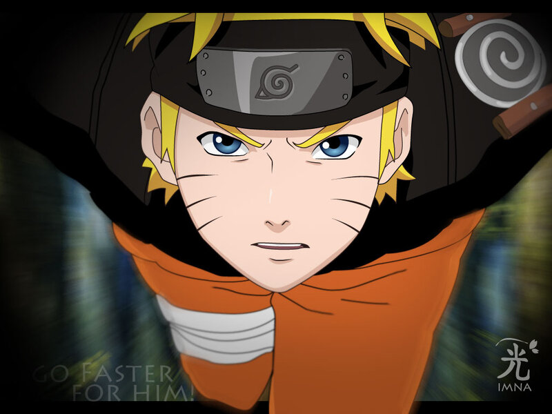 Naruto running determined