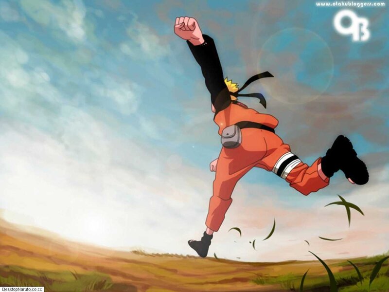 Naruto running in field