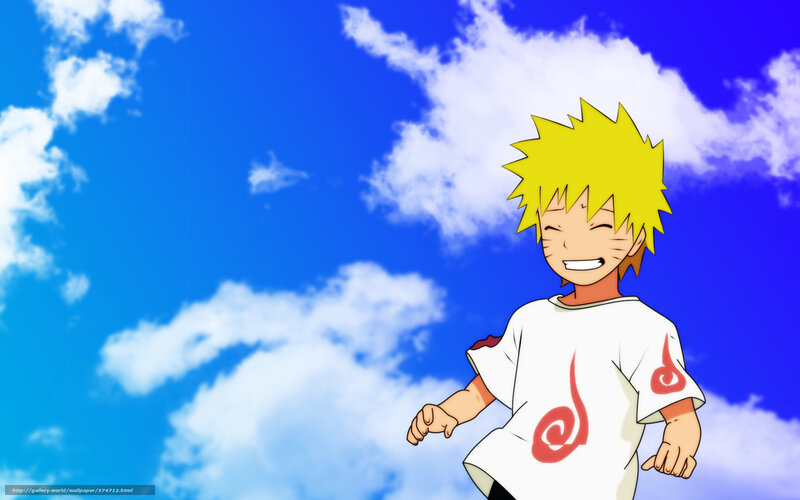 Naruto running in the sky