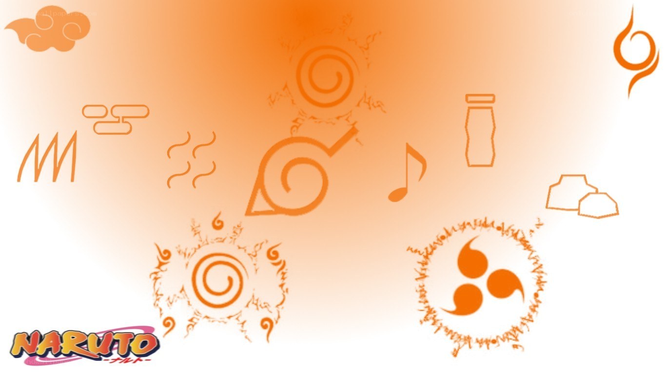Naruto series symbols collage