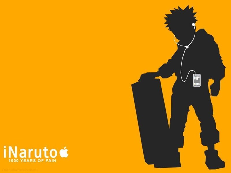 Naruto silhouette with iPod