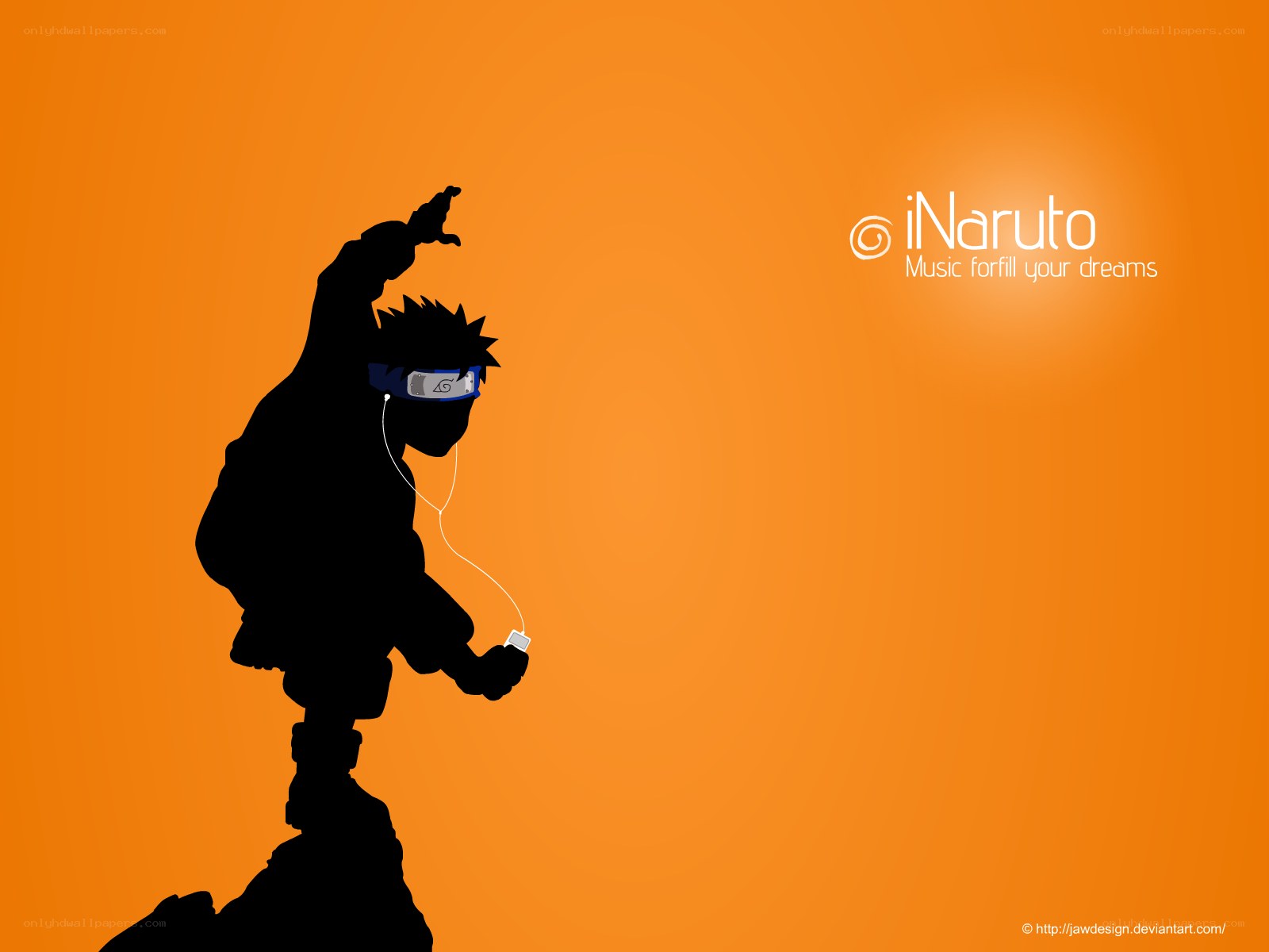 Naruto silhouette with music