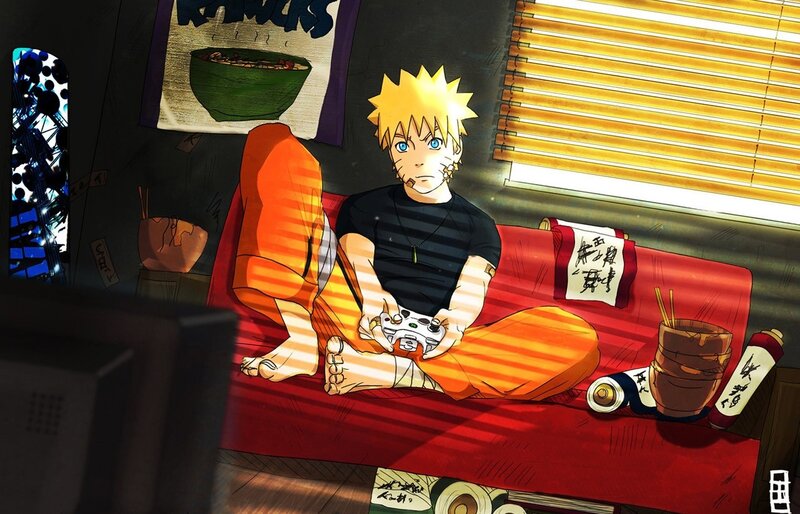 Naruto Sitting on Couch
