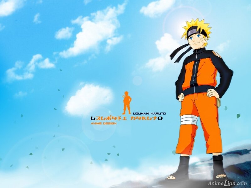 Naruto standing in the sky