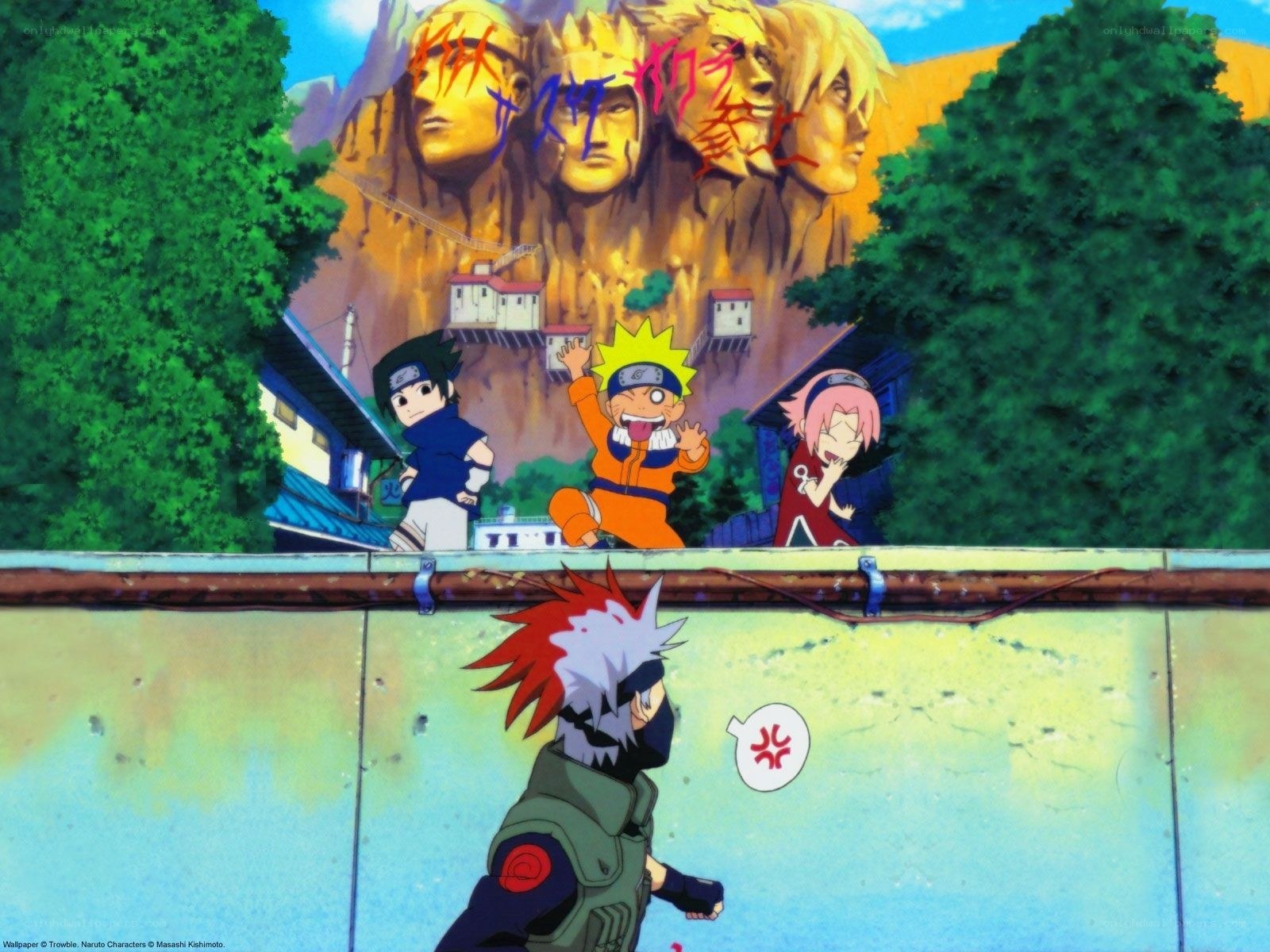 Naruto team in Konoha