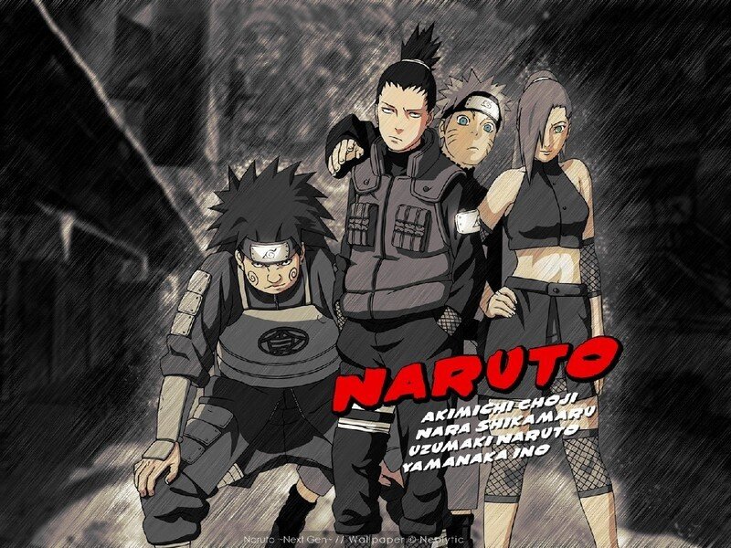 Naruto team in rain