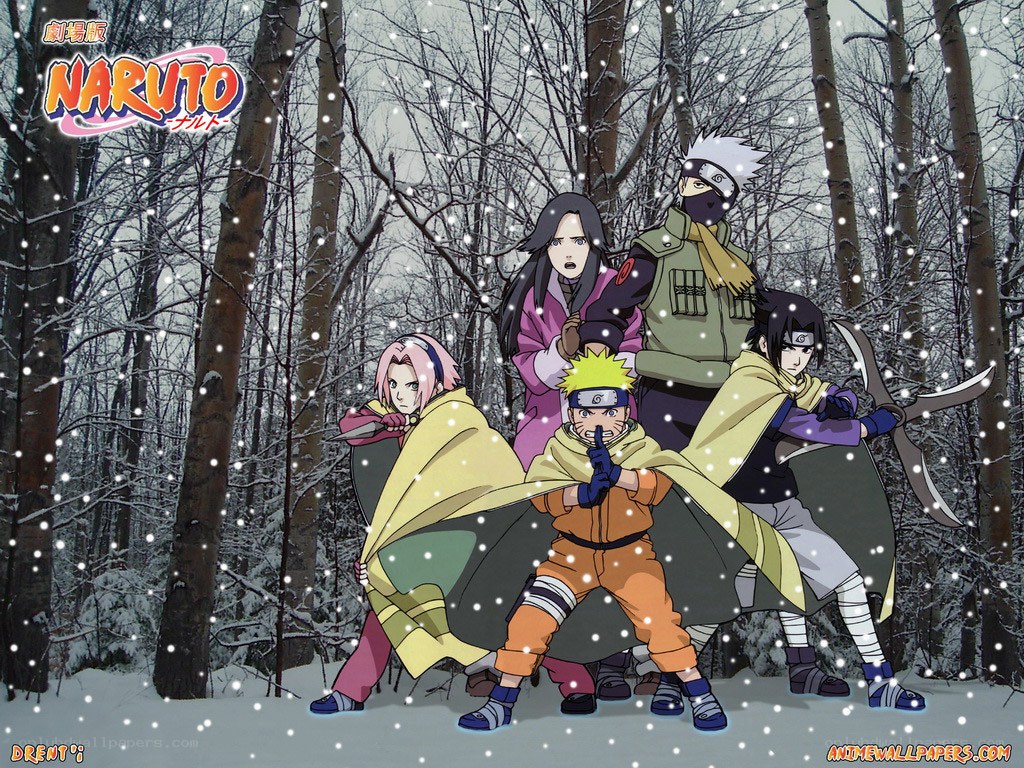 Naruto team in snowy forest
