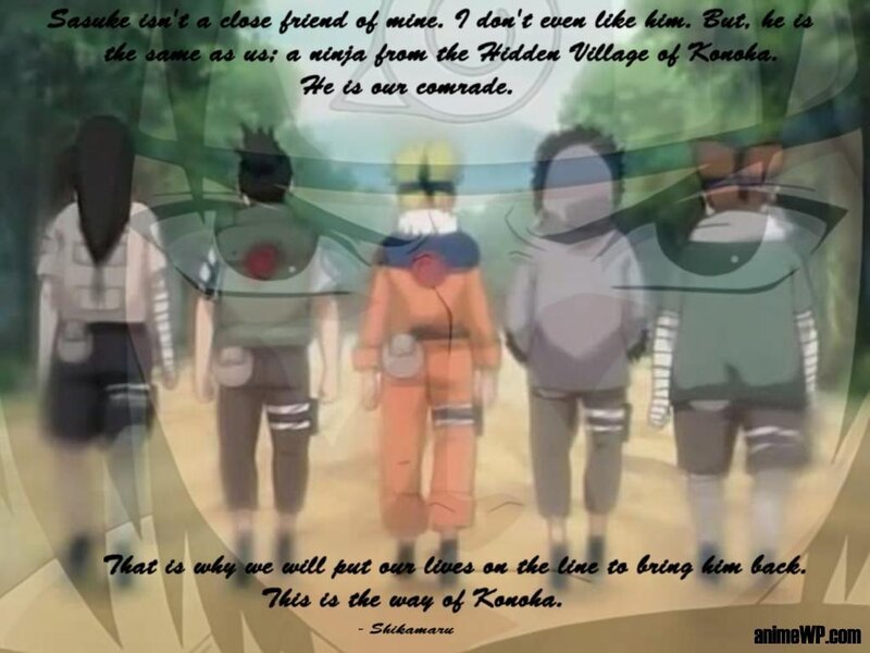Naruto team quote