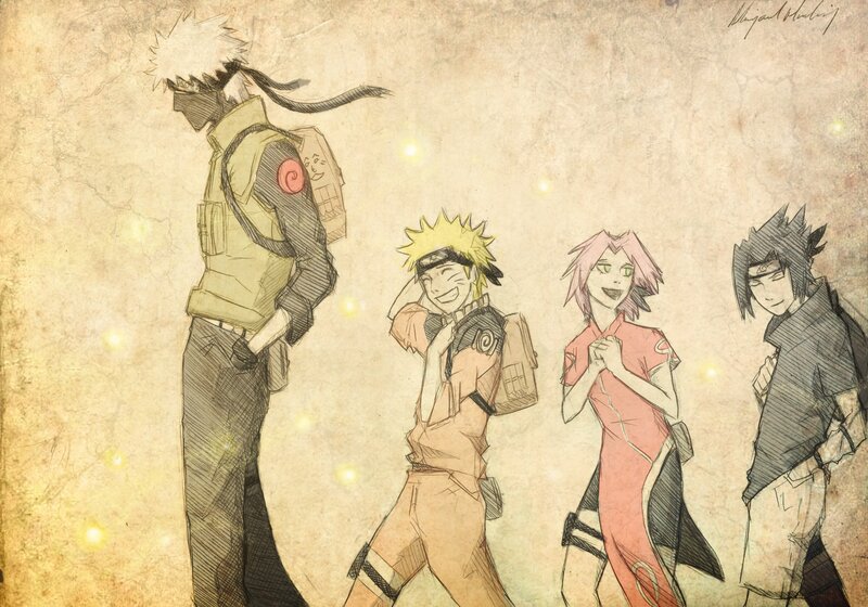 Naruto team sketch