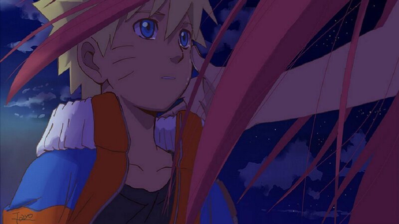 Naruto under starry sky