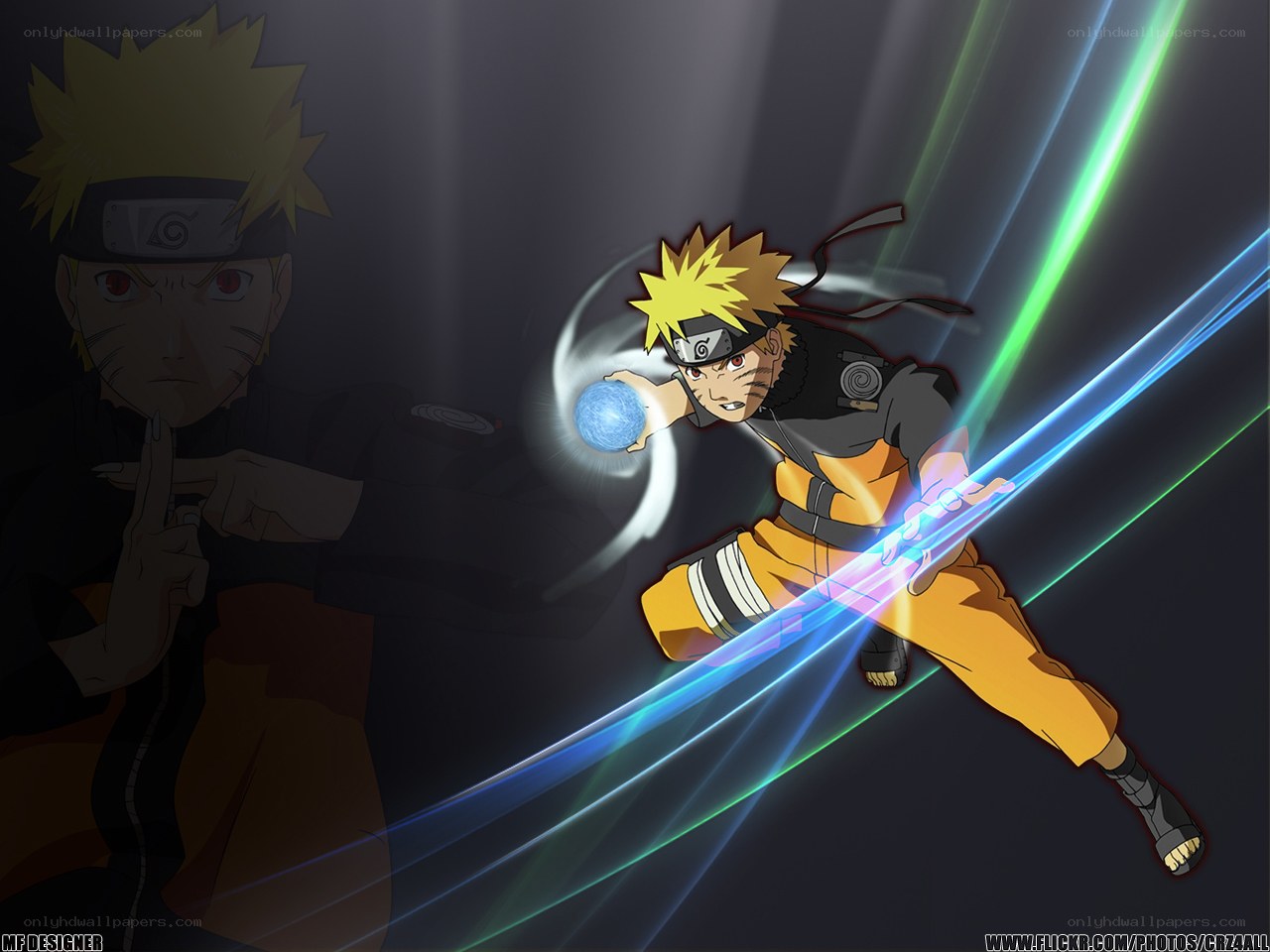 Naruto using Rasengan