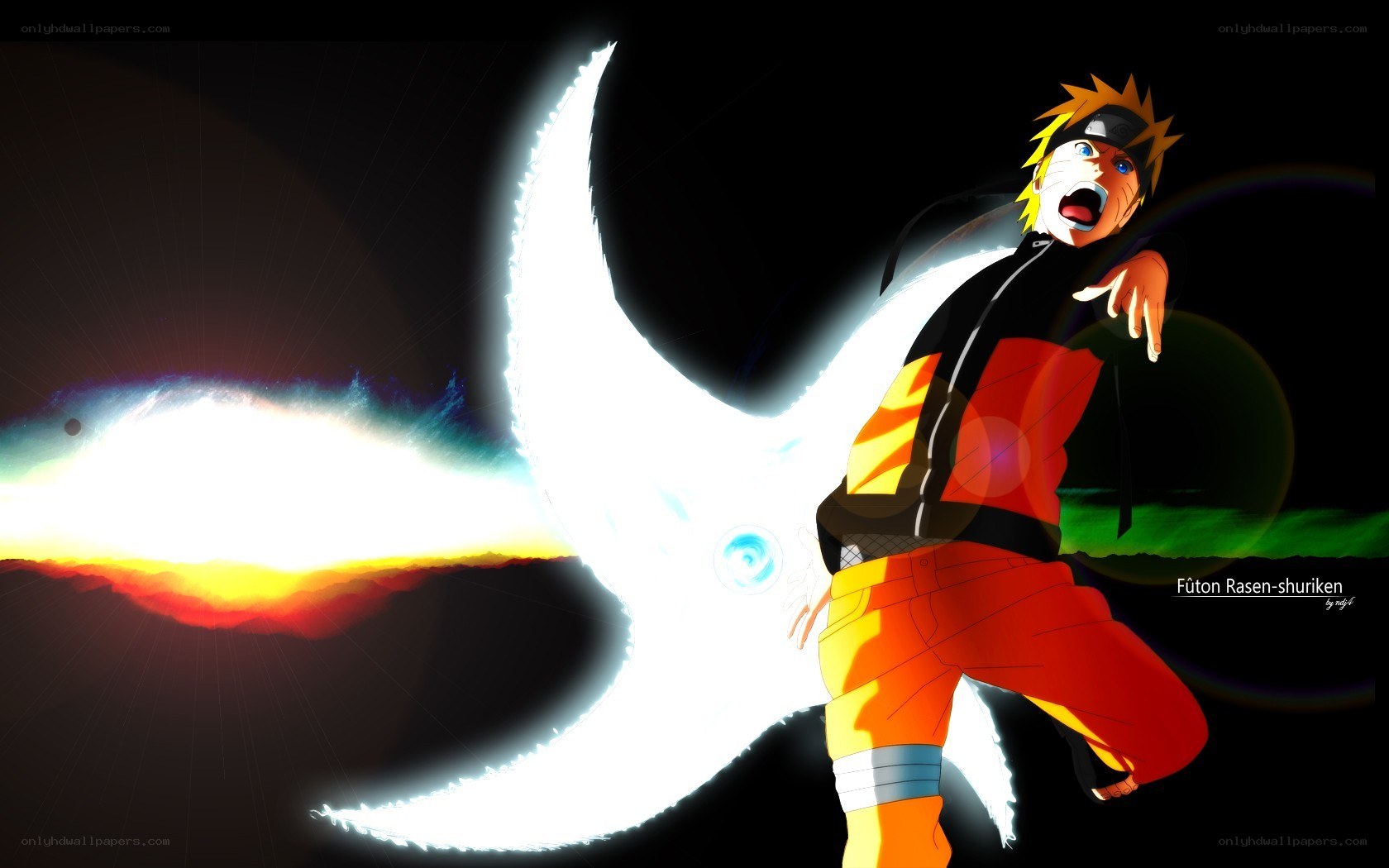 Naruto using Rasenshuriken