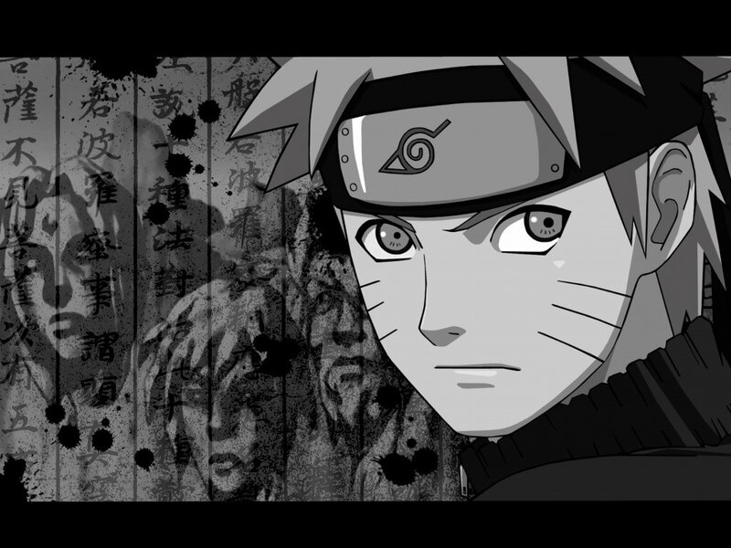 Naruto Uzumaki — Black, Serious, Anime