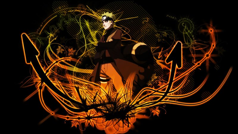 Naruto Uzumaki Character — Black, Dramatic, Digital Art