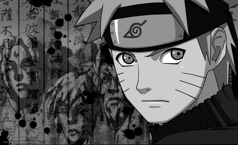 Naruto Uzumaki Character — Black, Serious