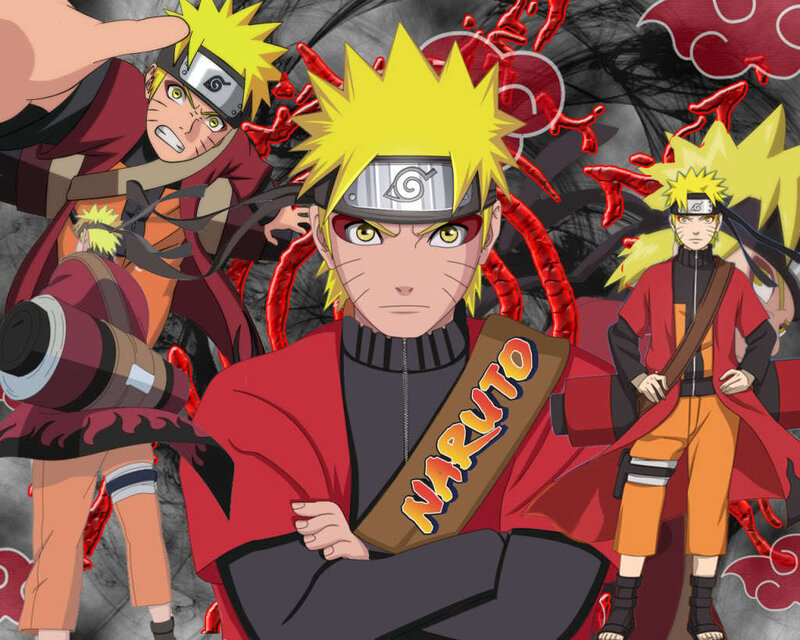 Naruto Uzumaki Character — Yellow, Dramatic, Anime, Akatsuki Symbol