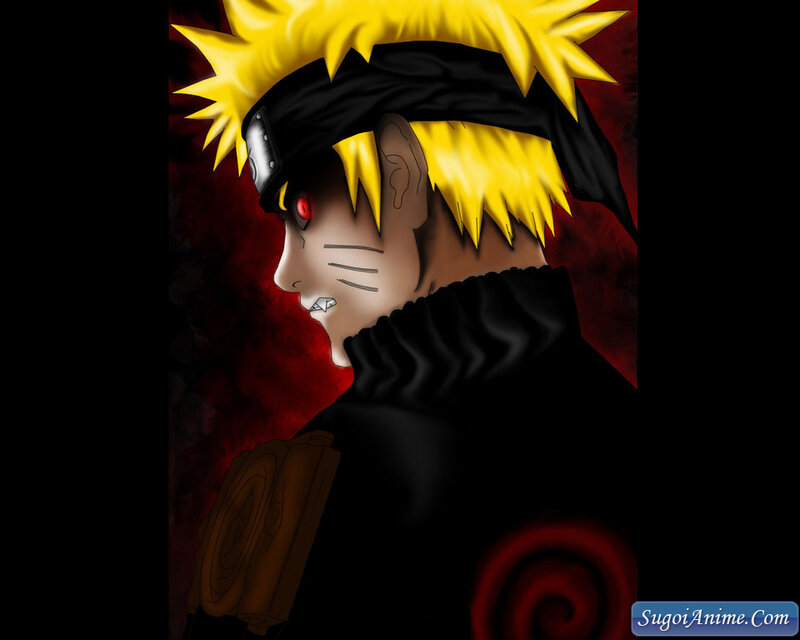 Naruto Uzumaki Character — Yellow, Dramatic, Anime, Red Eyes