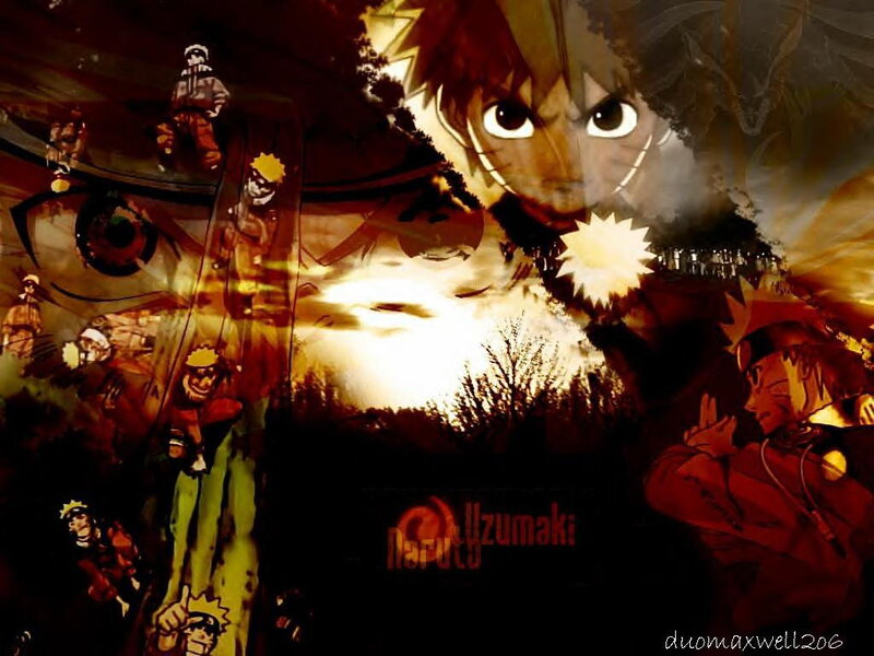 Naruto Uzumaki Collage — Red