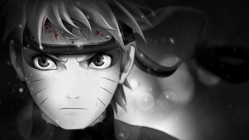 Naruto Uzumaki Face — Black