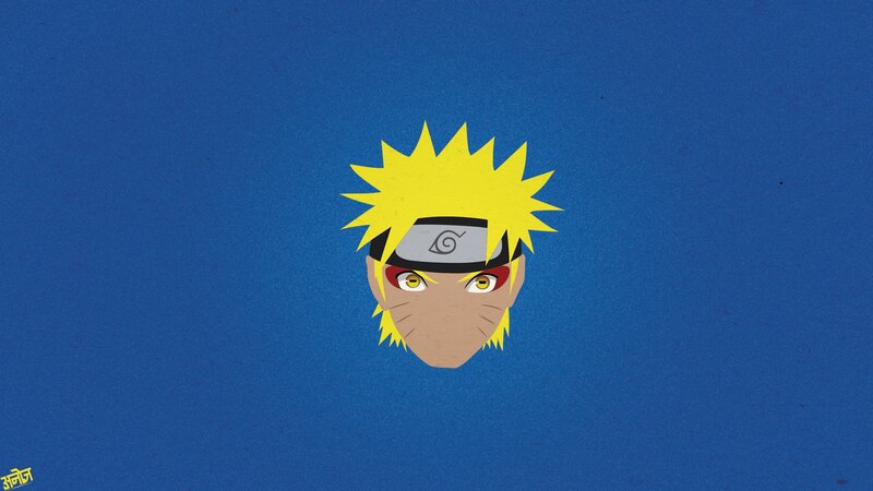 Naruto Uzumaki Face — Blue, Calm