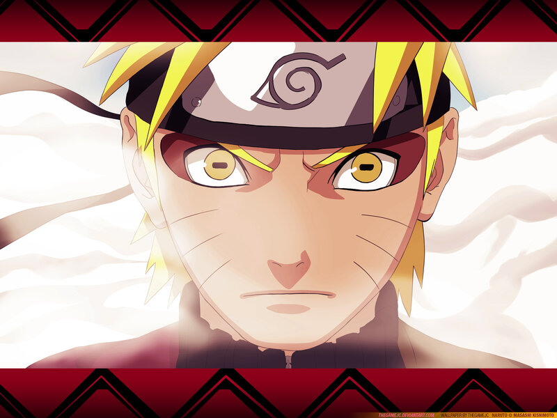 Naruto Uzumaki Face — Red, Determined