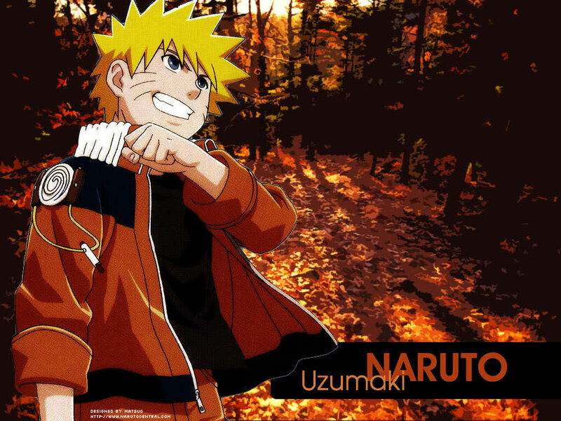 Naruto Uzumaki in autumn forest