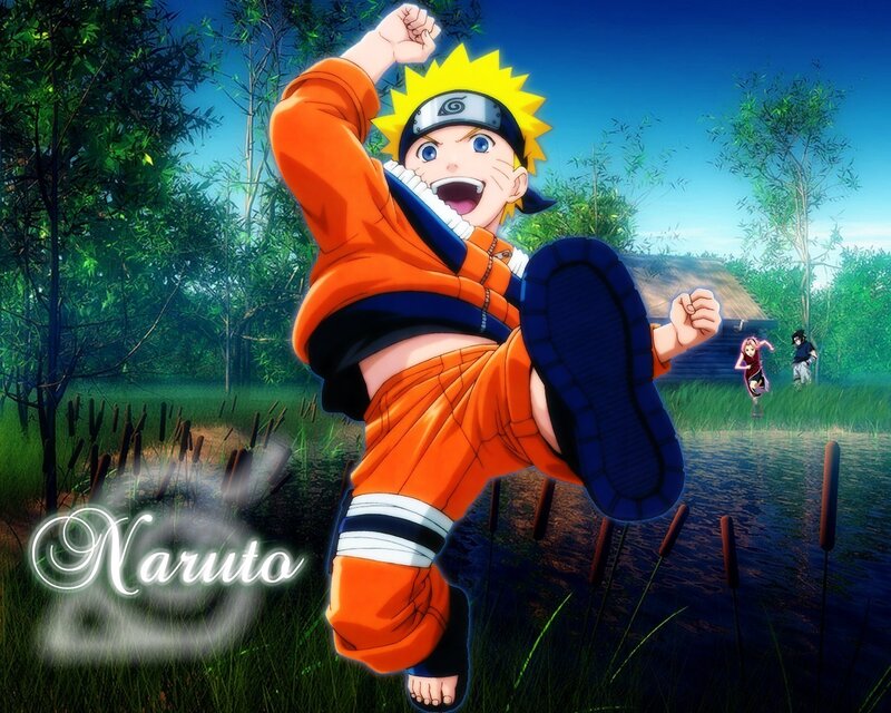 Naruto Uzumaki Kicking