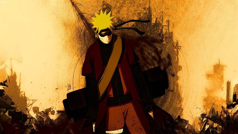 Naruto Uzumaki Standing — Yellow