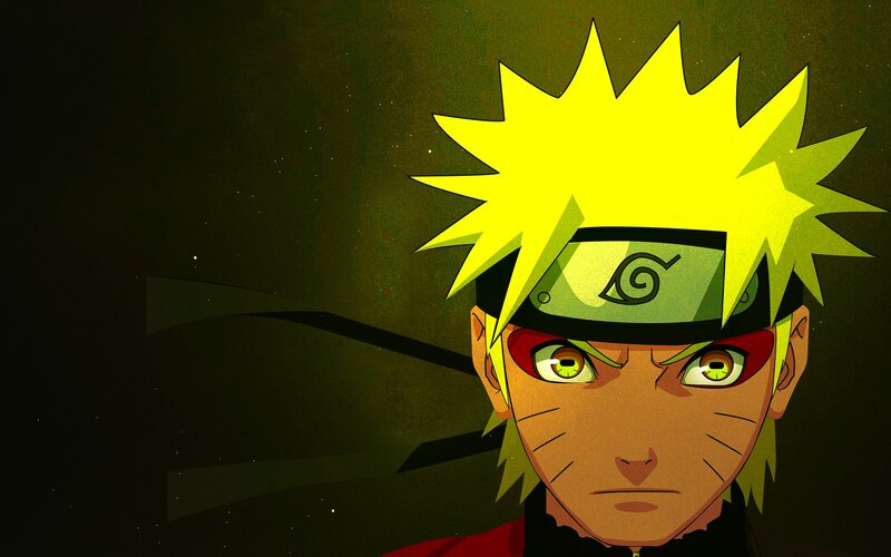 Naruto Uzumaki — Yellow, Dramatic, Night, Anime