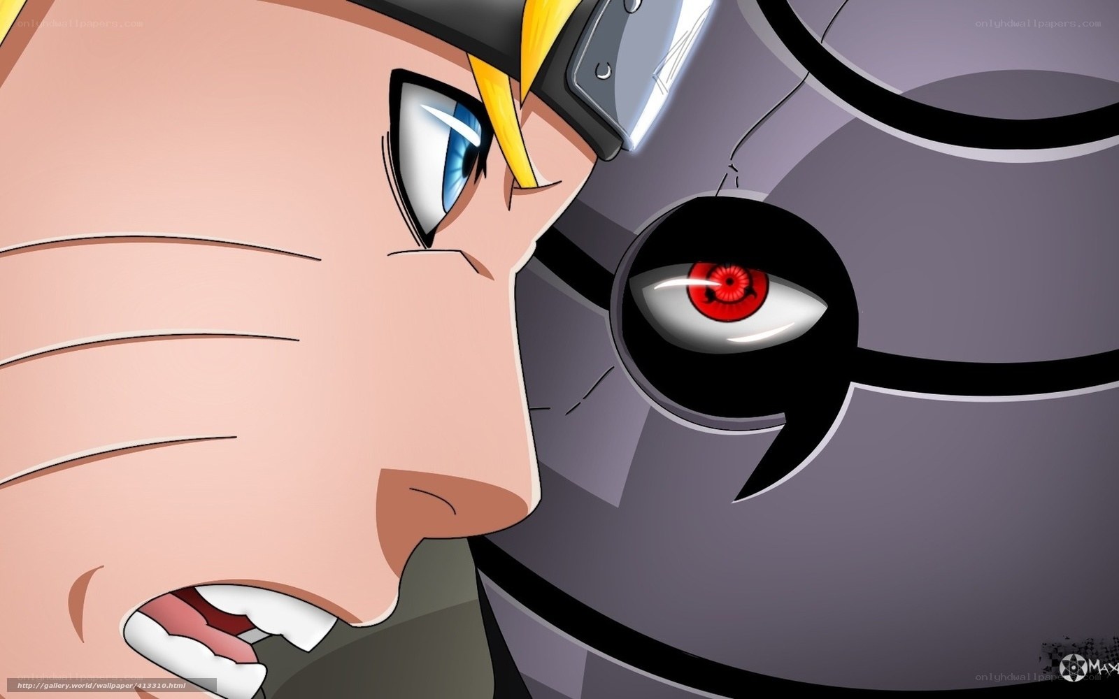 Naruto vs. Tobi confrontation