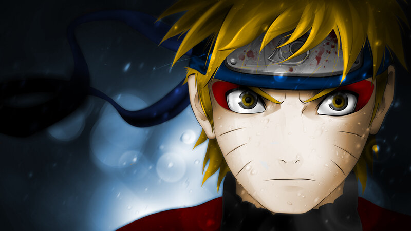 Naruto with Bloodied Headband — Yellow