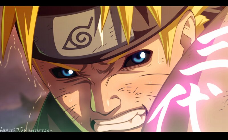 Naruto with Blue Eyes — Yellow, Intense