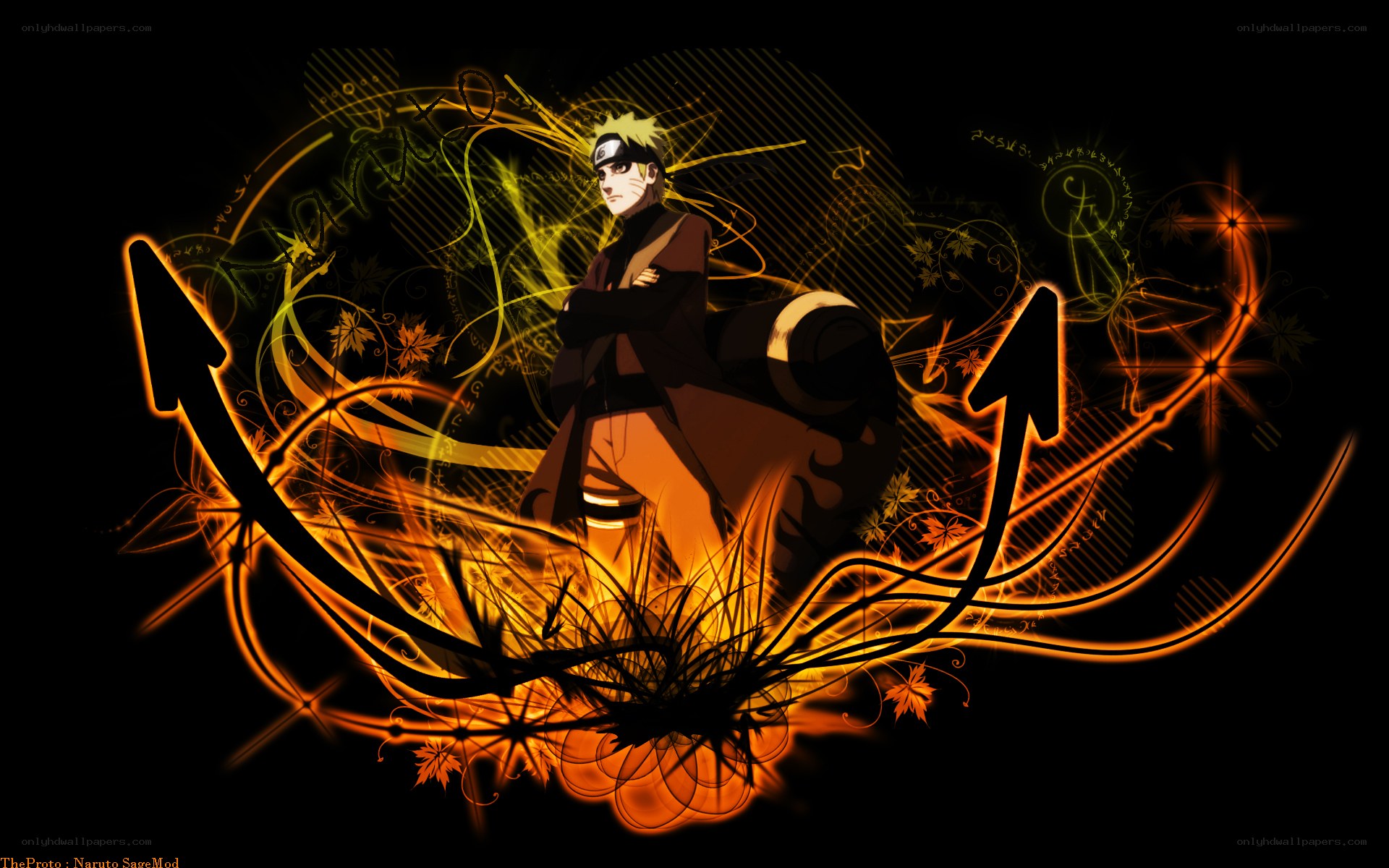 Naruto with chakra energy