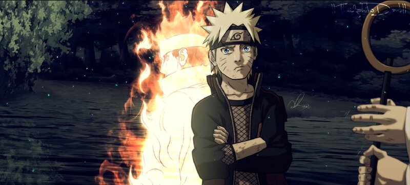 Naruto with Flames — Black