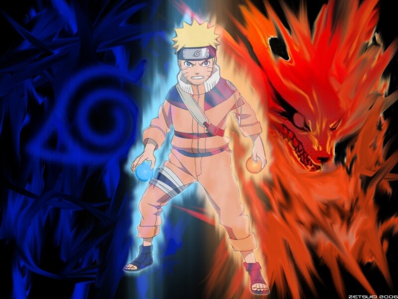 Naruto with Fox Demon — Blue