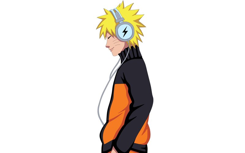 Naruto with Headphones