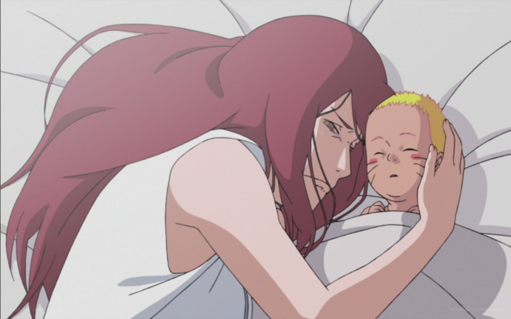 Naruto with his mother
